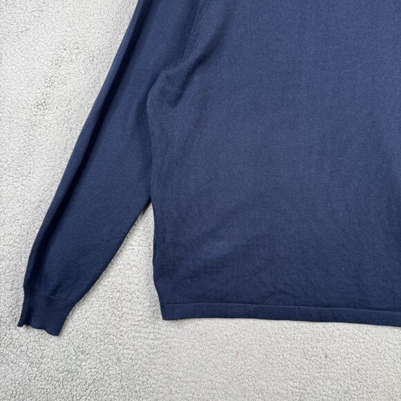 Nordstrom Sweater Mens XL Navy Tech Smart Merino Wool Blend Thermolite 1/4 Zip - Picture 6 of 15